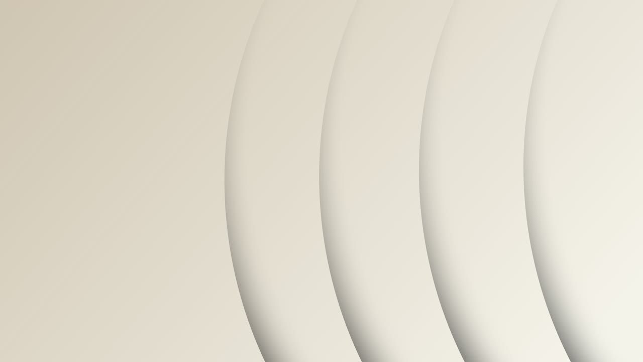 Abstract geometric 4K circle pattern template moving animation that forming patterns with shadows and gradient on beige background