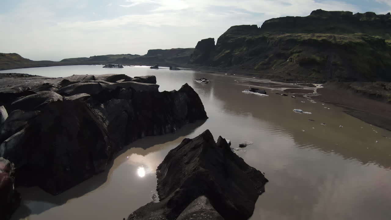 Glacier Meltwater Landscape in Iceland
