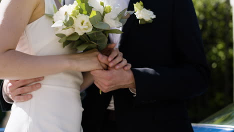 just married couple in the street