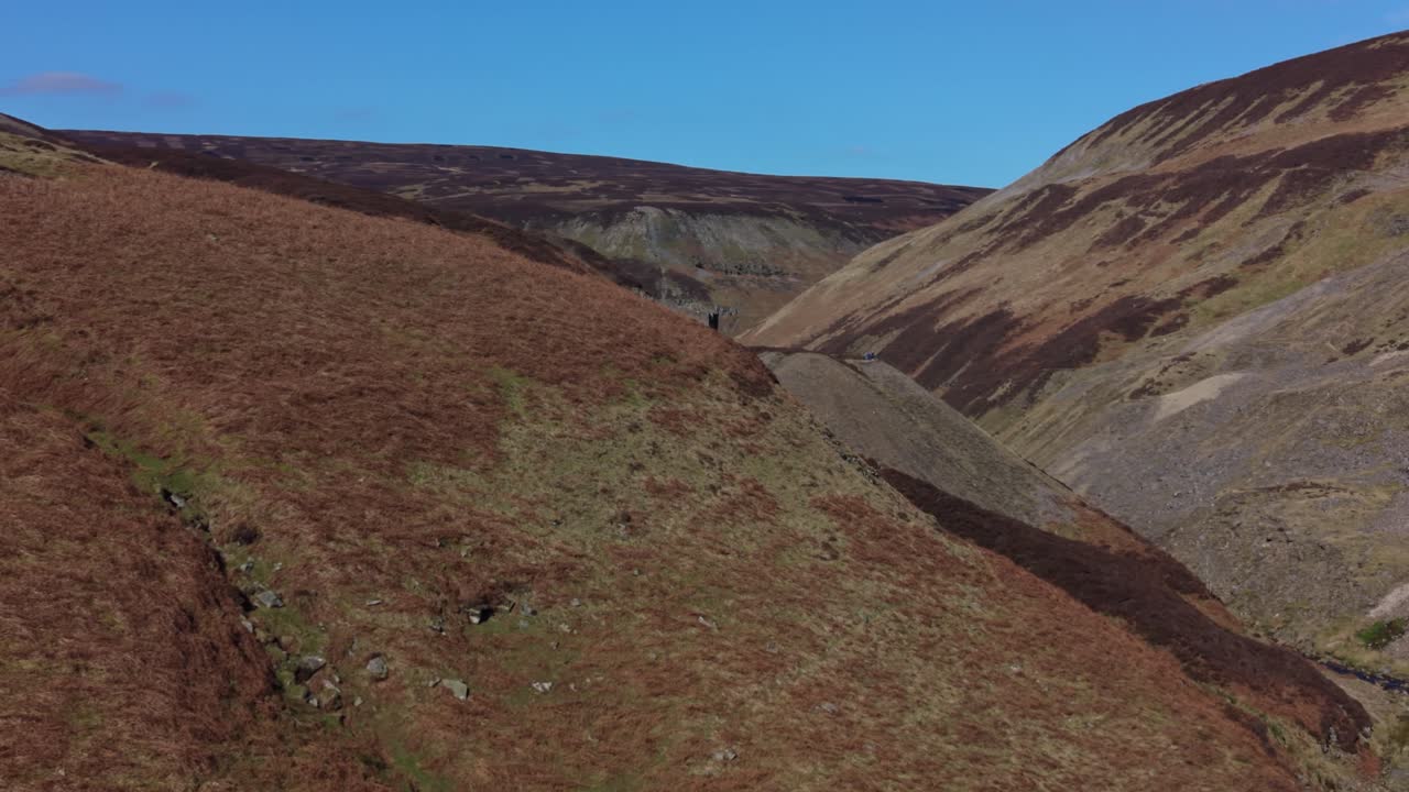 Vista panoramica di Gunnerside Gill a Swaledale, Yorkshire Dales, Inghilterra.