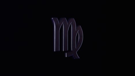 abstract modern sign of the zodiac scorpio moving on black background, seamless loop. animation. the element of water, astrological zodiac sign flowing in the dark