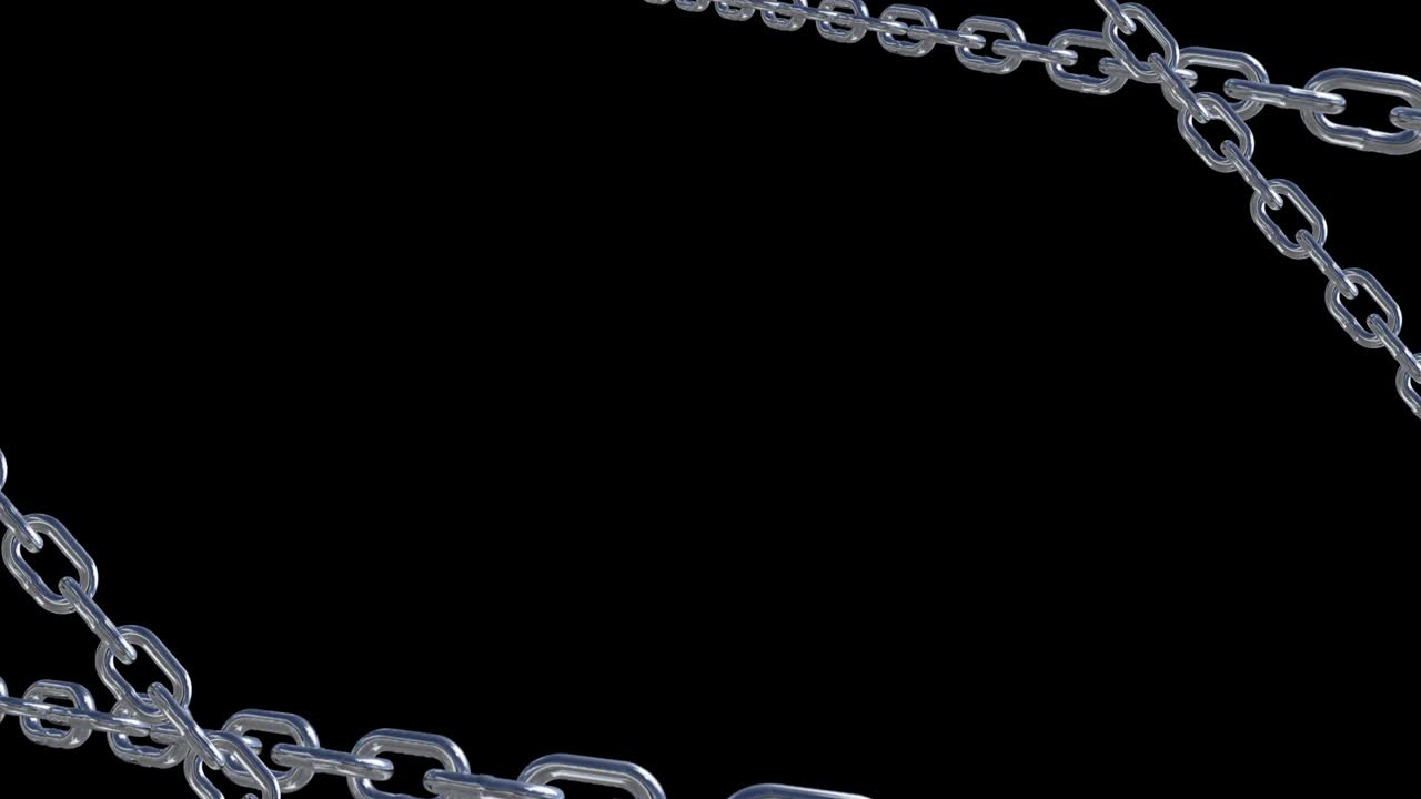 금속 체인 링크 연결 루프 애니메이션