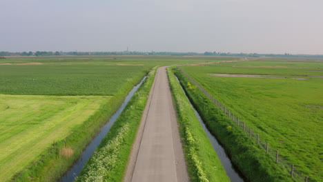 rural agriculture area during spring in middelburg, the netherlands