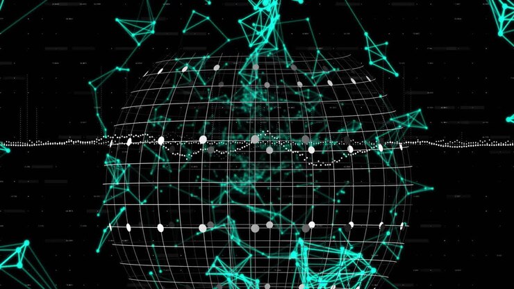 Animation of network of connections over globe