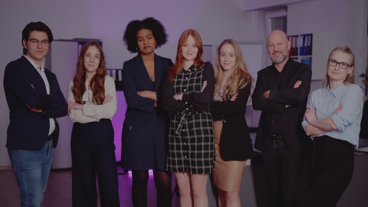 Group of business people in an office setting