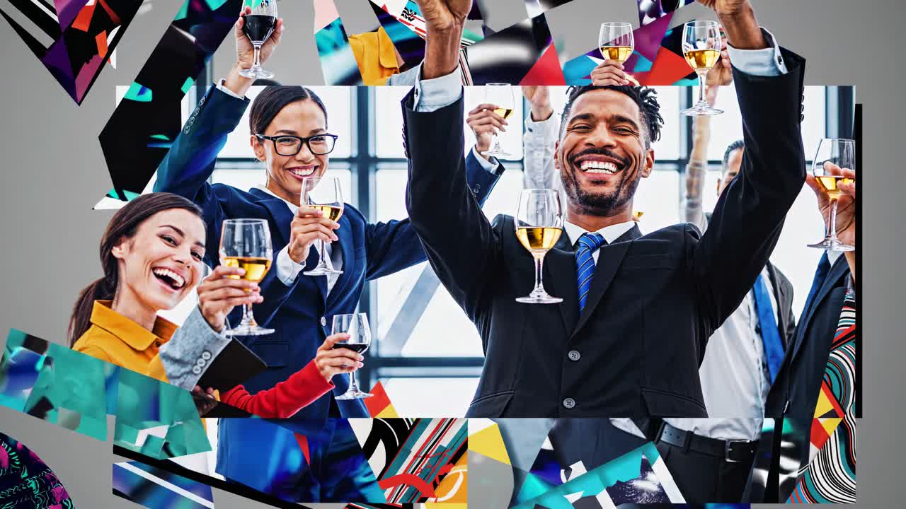 성공을 축하하는 비즈니스 팀