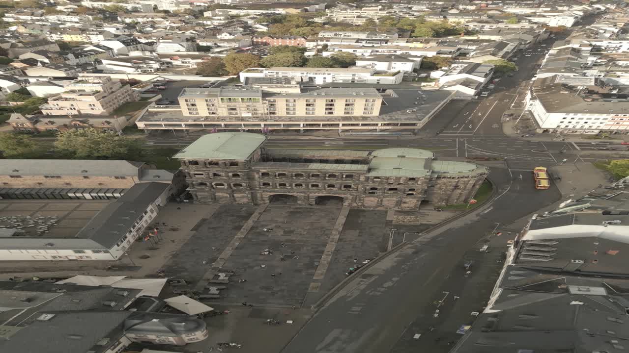 Beautiful Birds Eye view of Porta Nigra, Trier, Germany