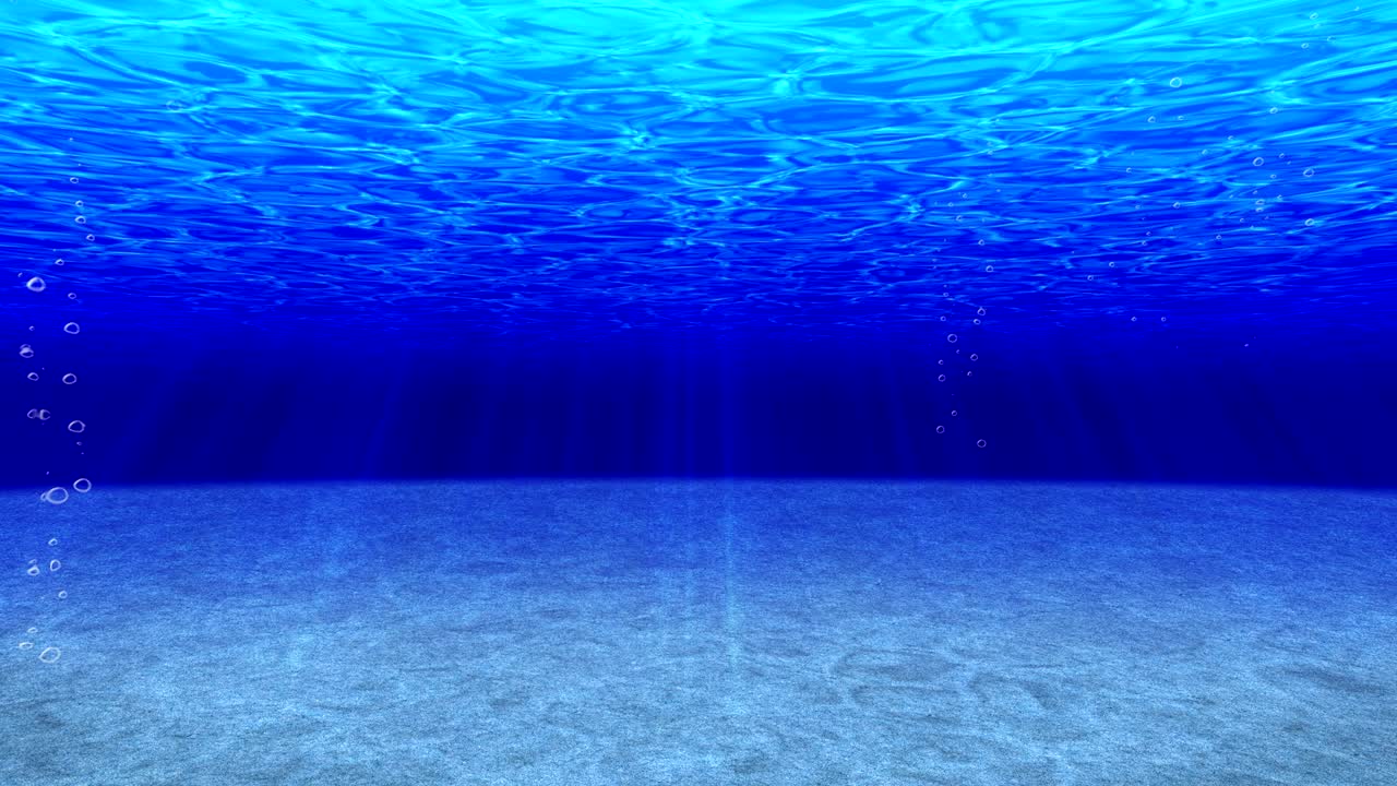 바다에서 다이빙, 해저 다이빙 및 루프 애니메이션