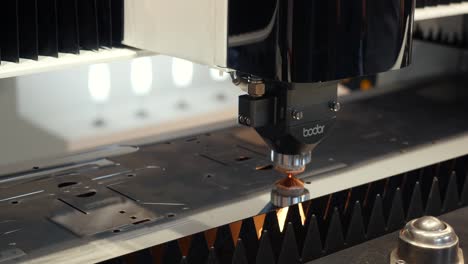 laser cutting machine in action