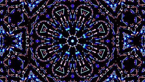 hermoso caleidoscopio abstracto que brilla, una luz radiante que regula los movimientos sutiles