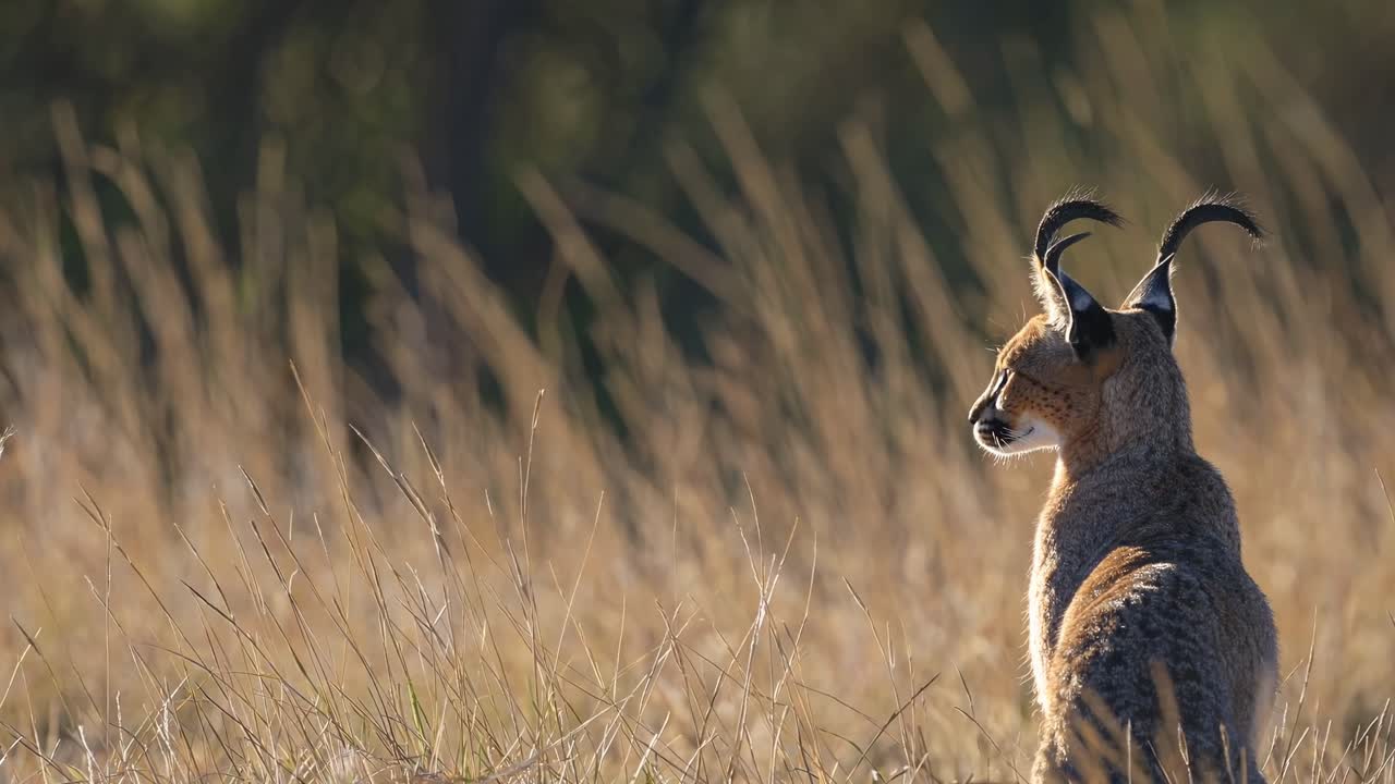 Caracal nella savana africana
