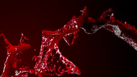 red liquid splash