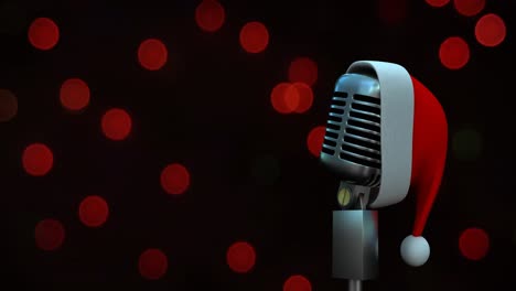 micrófono y sombrero de santa 4k