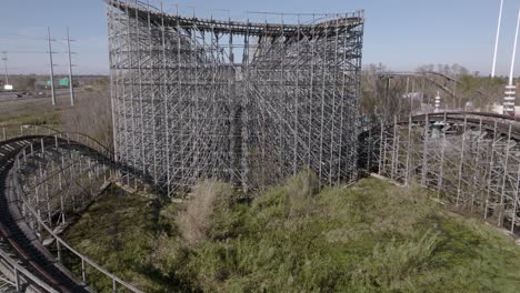 abandoned roller coaster ride at six flags in new orleans