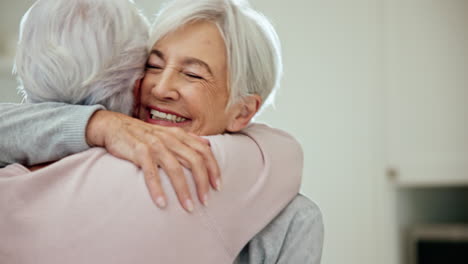 Hug,-welcome-and-senior-woman-friends