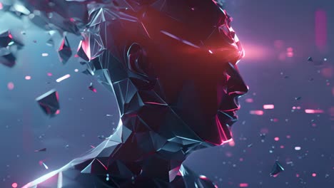 abstract futuristic head