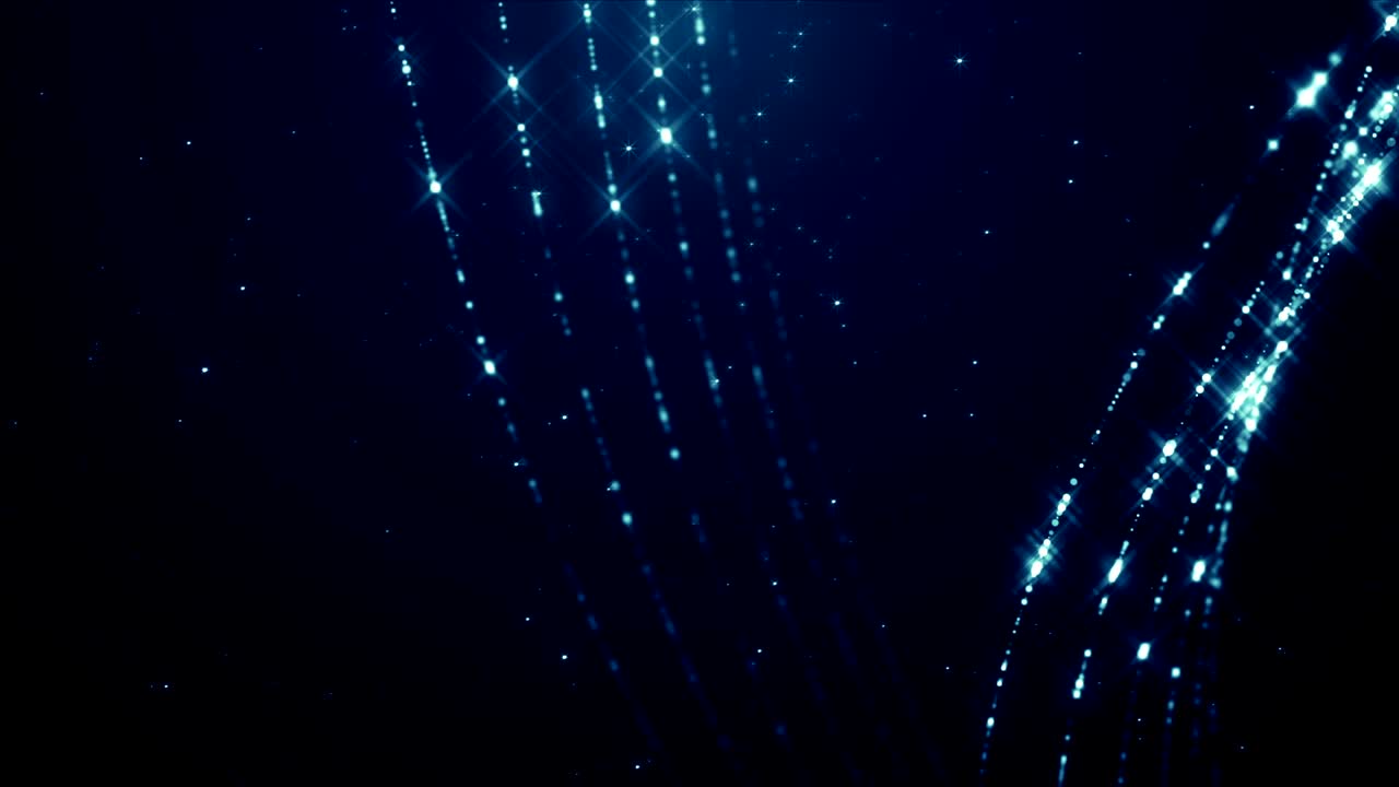 partículas de polvo azul abstracto luz bokeh títulos de movimiento bucle de fondo cinematográfico