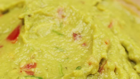 close-up of guacamole
