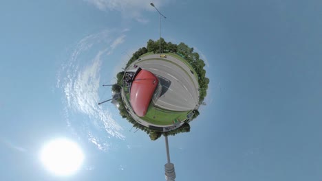 little planet format of munich in germany