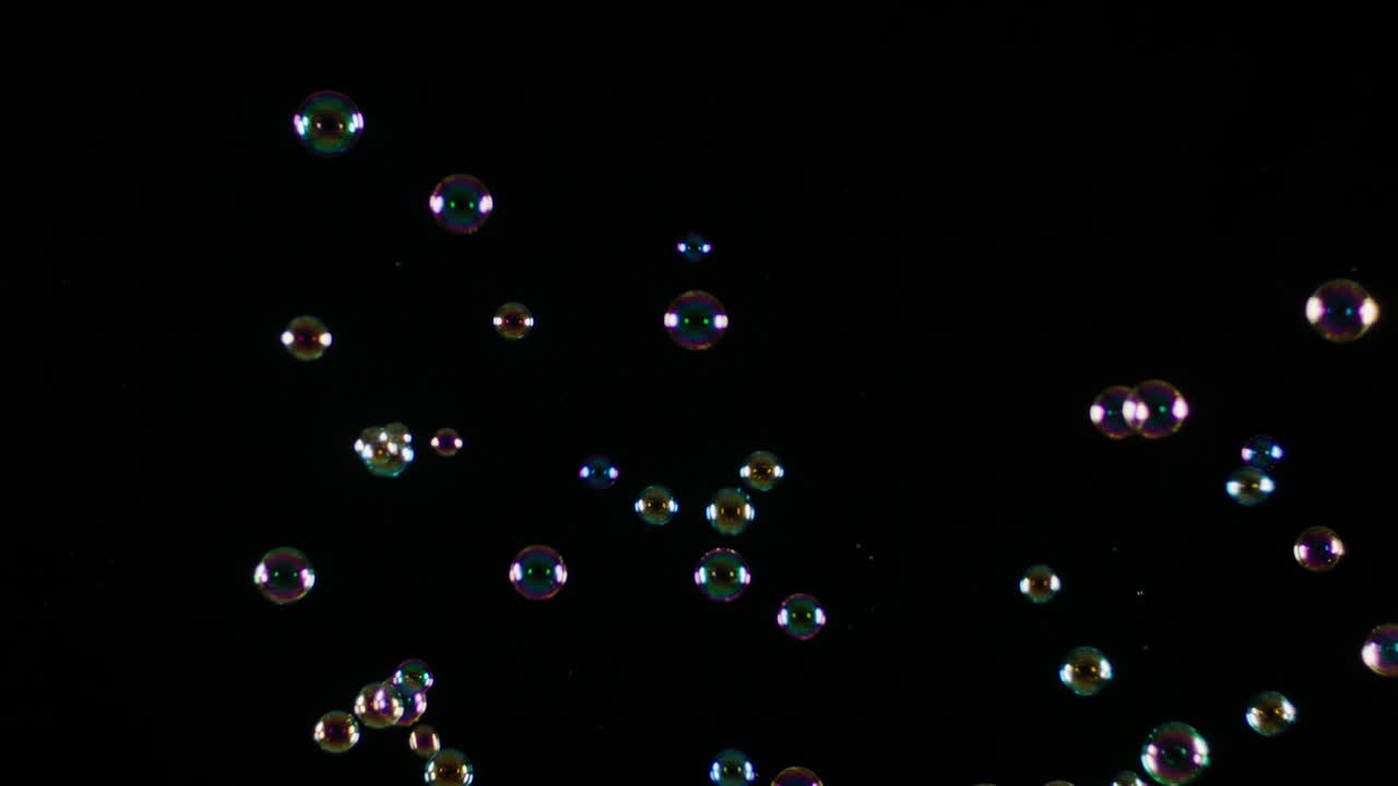 Soup Bubbles Isolated on Black Background