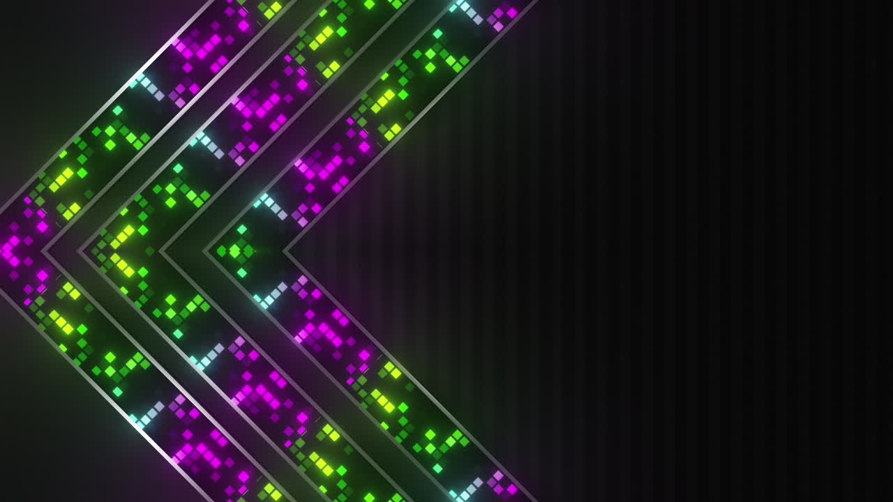 Neon Pixel Arrow Background