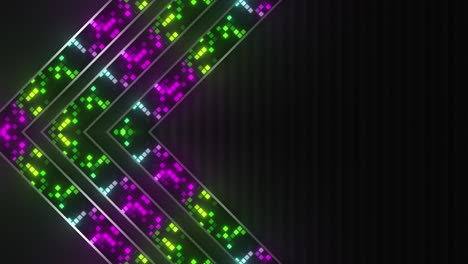 neon pixel arrow background