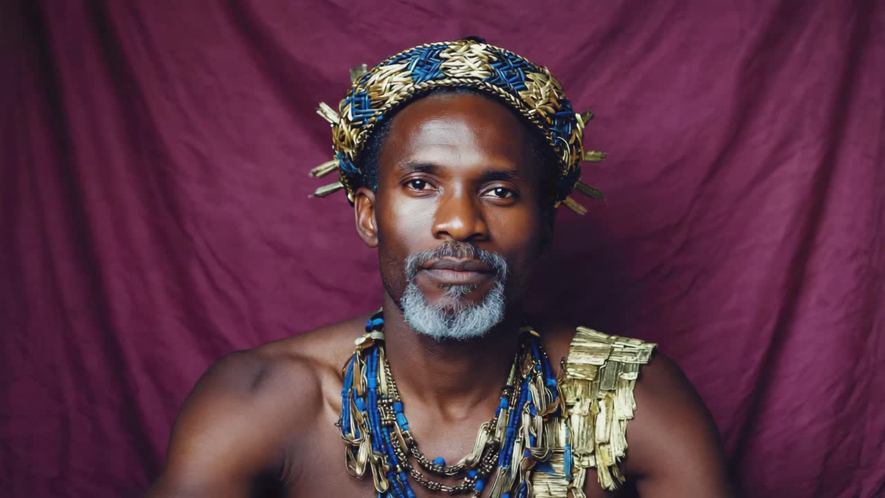 Portrait of a man in traditional attire