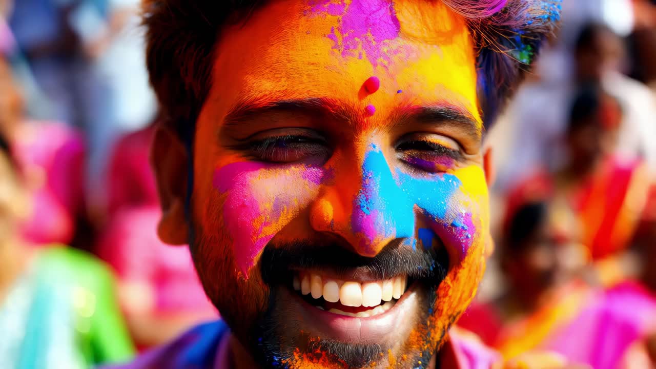 Felice celebrazione di Holi