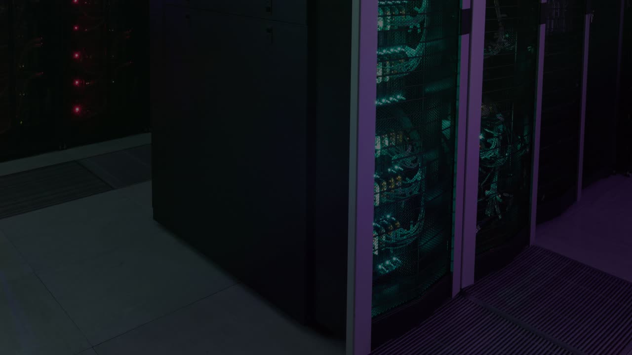 Animation of data processing and computer servers
