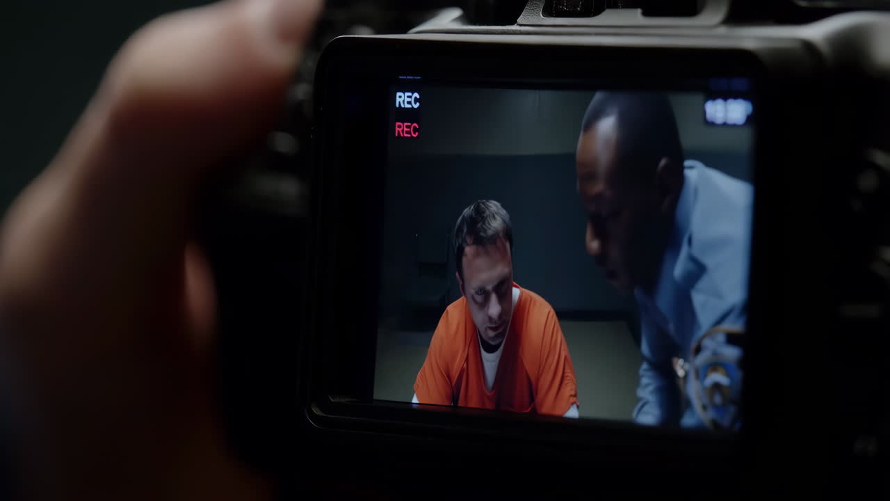 Police Interrogation Being Recorded on Camera
