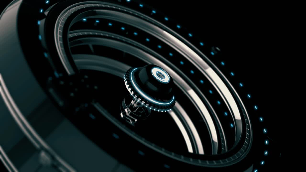 футуристический вращающийся механизм