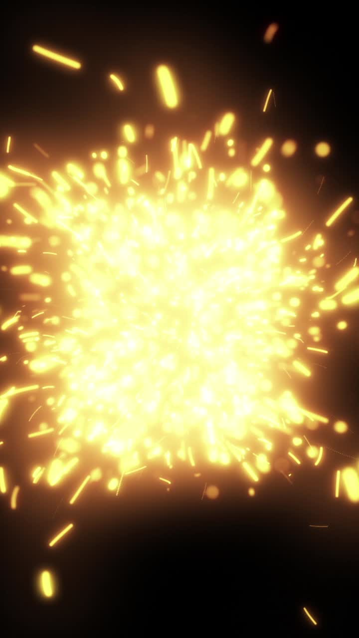 Abstract Golden Sparkles and Bokeh Light Effects