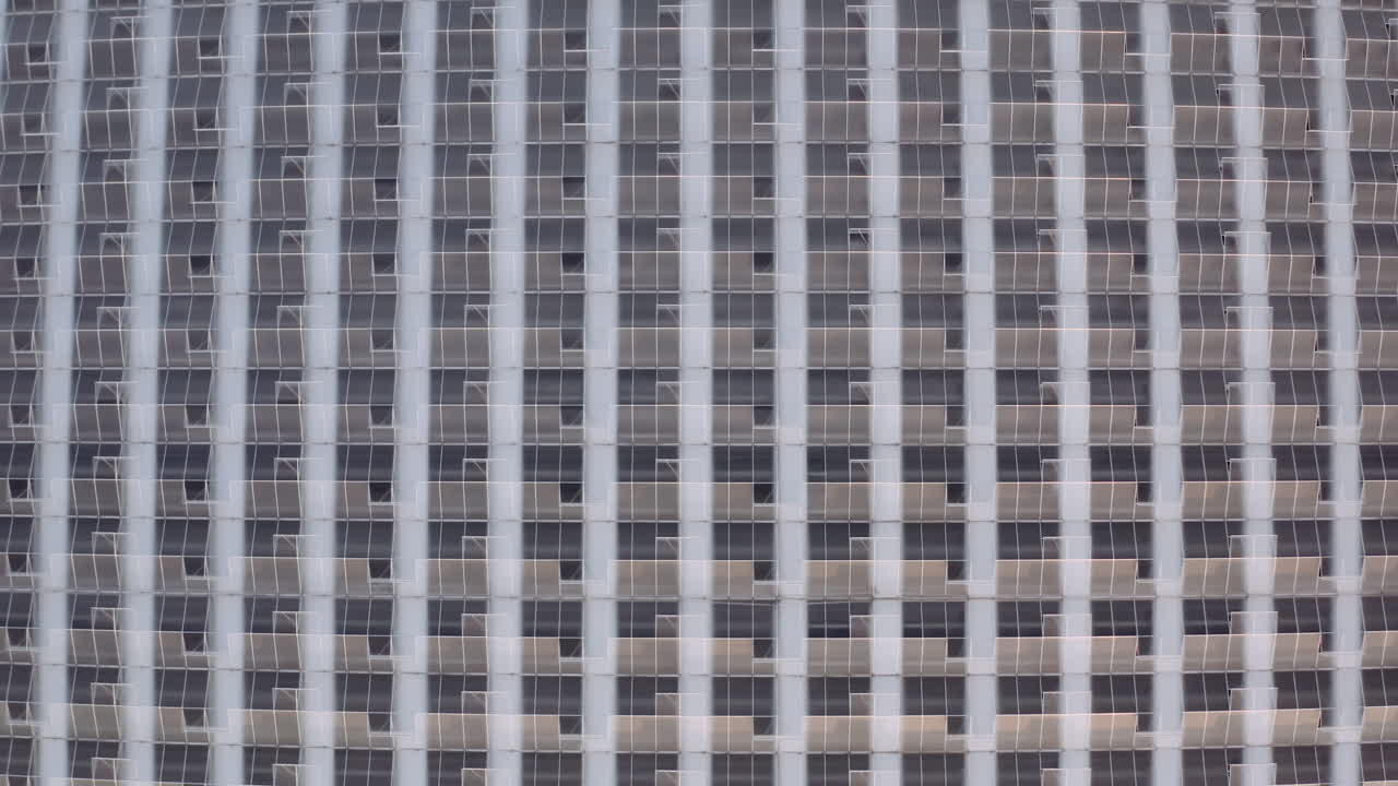 Modern Building Facade with Geometric Pattern