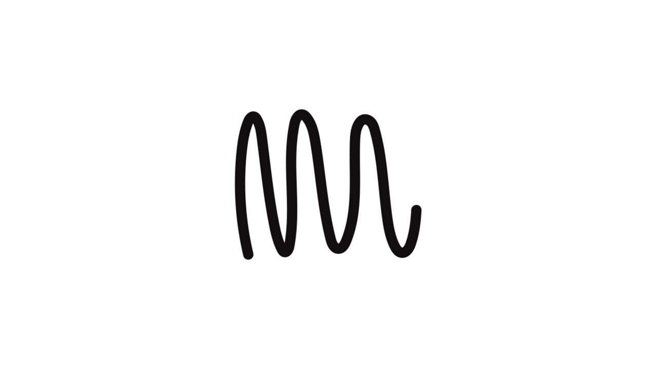 Motivi a linee ondulate disegnati a mano e animati su sfondo bianco.