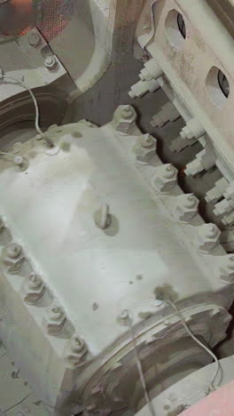industrial machine component closeup