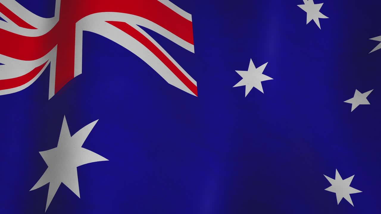 Australia background flag waving fabric ensign - seamless loop animation video