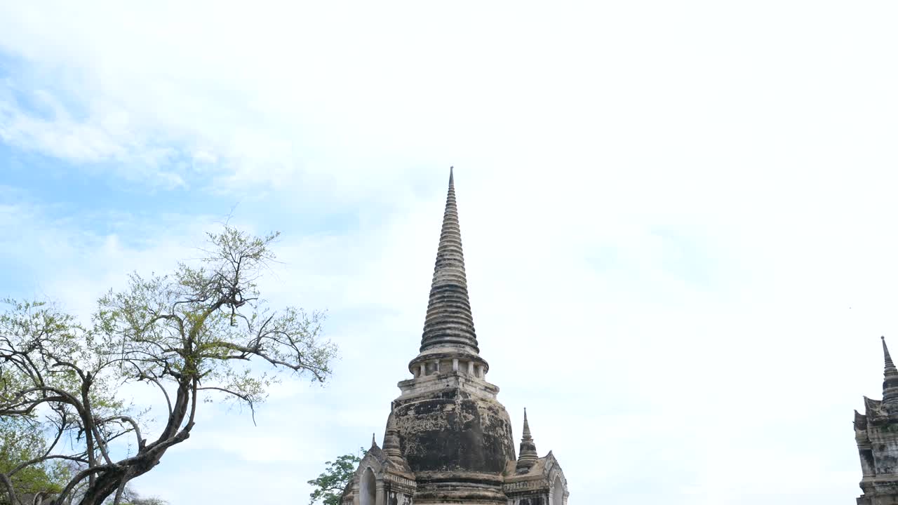 las ruinas del templo de ayutthaya, wat maha que ayutthayi como sitio del patrimonio mundial, tailandia. parque histórico de ayutathaya