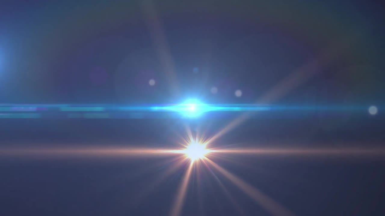 animación digital de un punto de luz contra un fondo azul