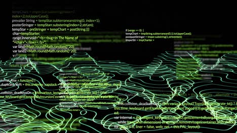 анимация обработки данных через сеть соединений