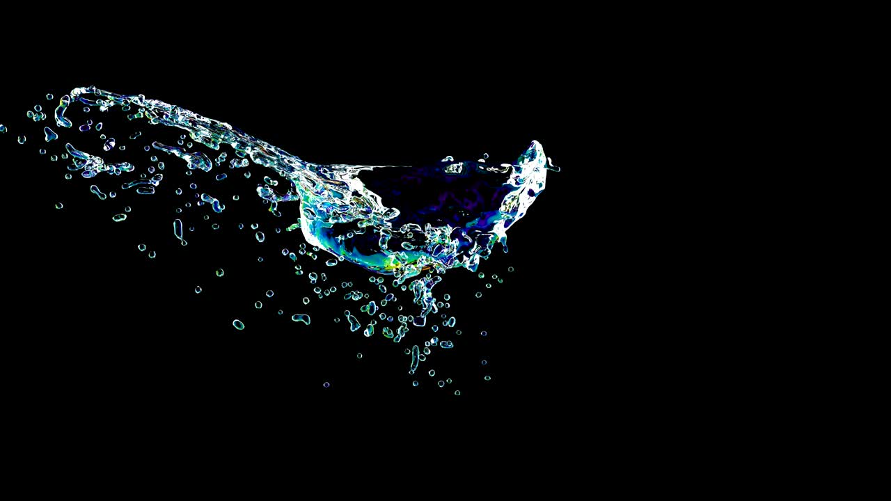 2개의 물방울이 충돌하는 슈퍼 슬로모션  1000fps 4k
