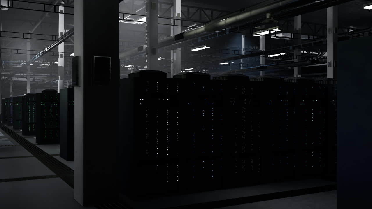 High tech data center operating computational hardware d