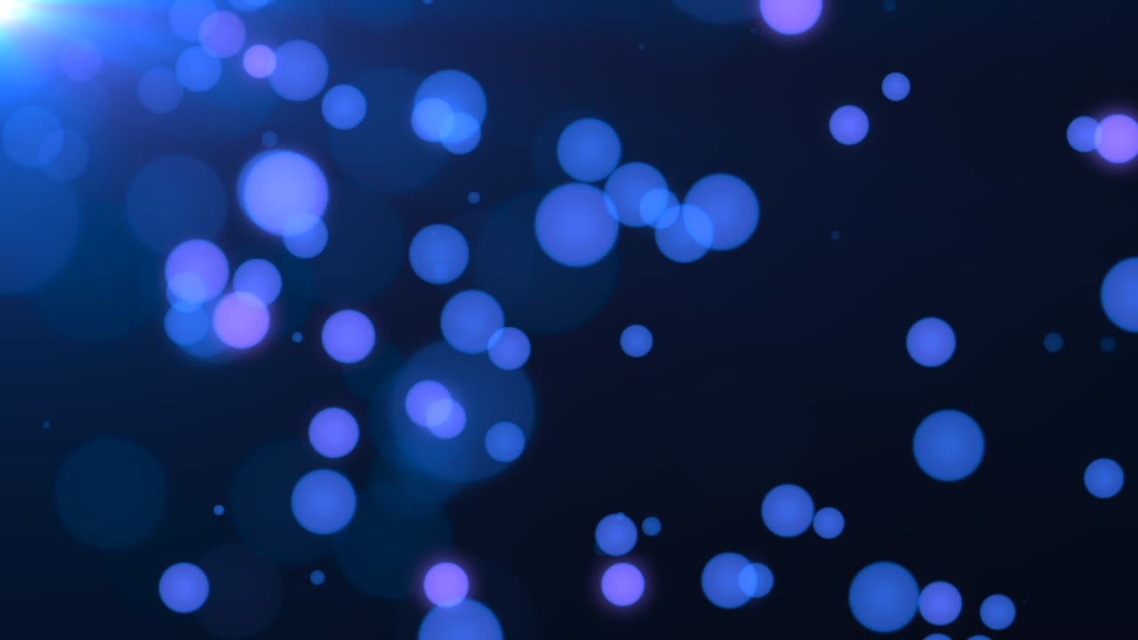 luces y partículas azules sobre un fondo brillante