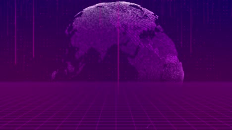 3d cyber digital globe world futuristic virtual reality animation planet earth global network