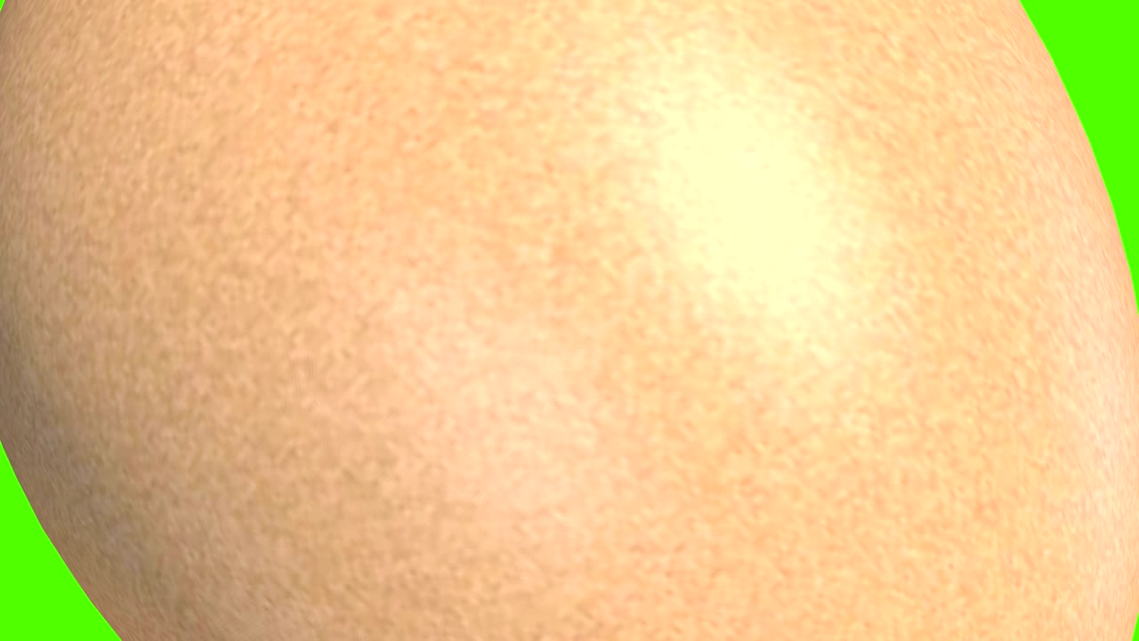 huevo, animación 3d para cocinas, aislado en fondo de pantalla verde, 4k