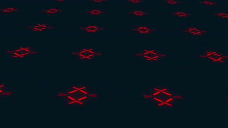 animación de formas rojas sobre fondo negro
