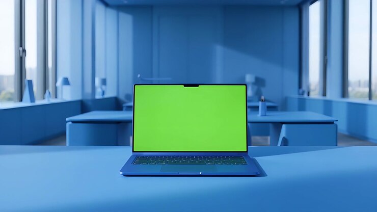 Video Mockup Schermo Verde Laptop 4K