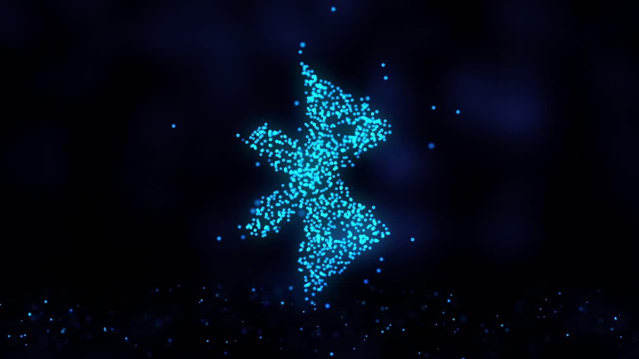 추상적인 반이는 블루투스 기호