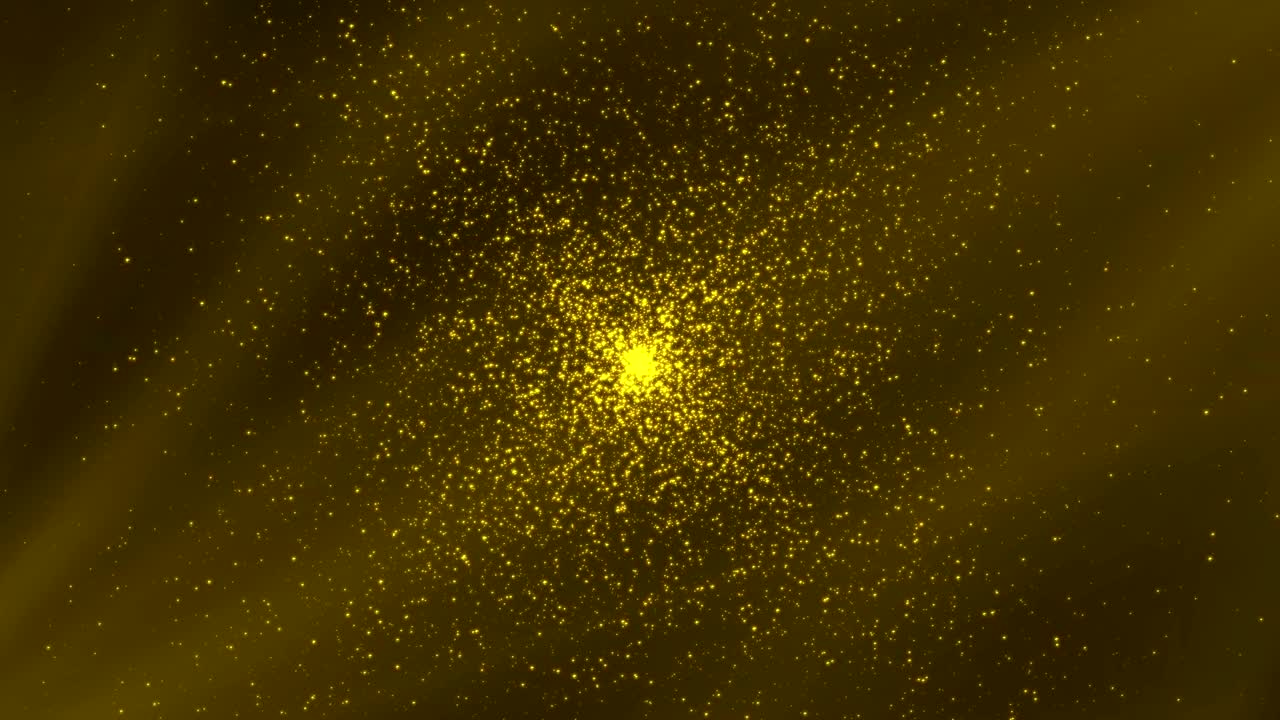 4k 황금 또는 노란색 먼지 입자, 플레어 라이트, 원활한 추상적인 배경, 로고 및 텍스트를위한 복사 공간, 모션 그래픽 및 애니메이션 배경.