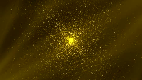 4k golden or yellow dust particle with flare light seamless abstract background. copy space place for your logo and text. motion graphic and animation background.