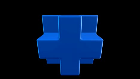 cubo a collo blu. progettazione di logo a croce 3d, cerchi nel grano, geometria sacra.